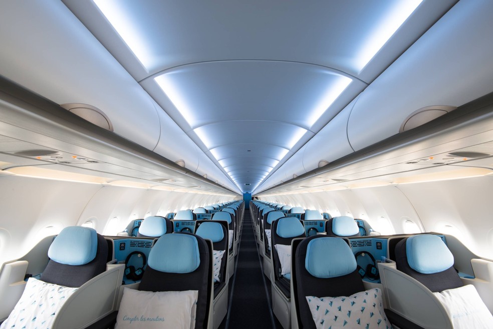 Avião da La Compagnie tem apenas classe executiva — Foto: Divulgação/La Compagnie