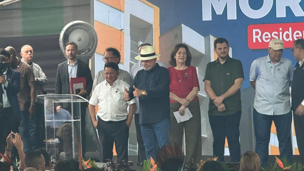 Lula entrega 576 apartamentos do 'Minha Casa, Minha Vida' em Manaus — Foto: Patrick Marques/g1 AM