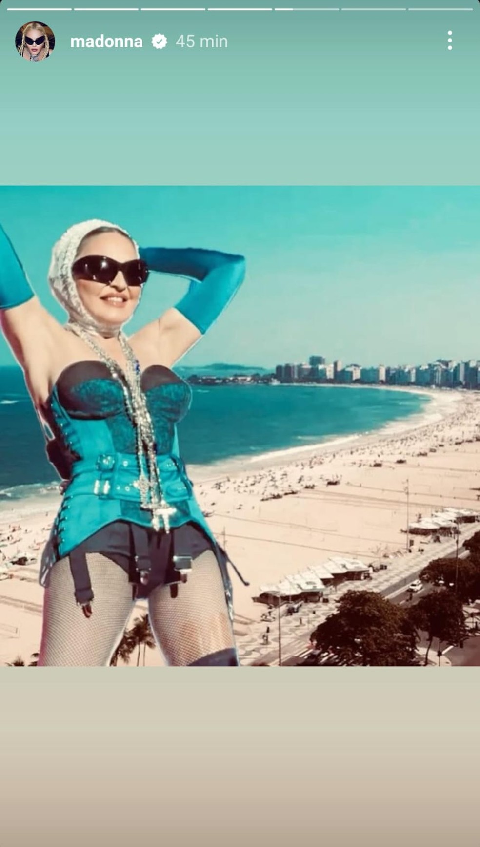Madonna compartilha memes sobre show no Brasil em sua conta oficial — Foto: Reprodução/Instagram