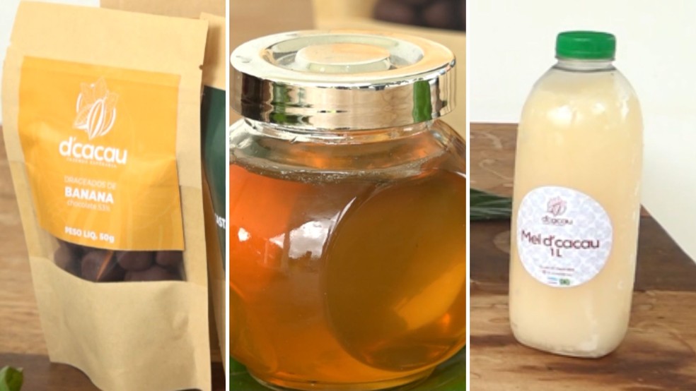 Na rota do cacau, em Linhares, no Espírito Santo, serão vendidos vários produtos feitos com a amêndoa da fruta. — Foto: Reprodução/TV Gazeta