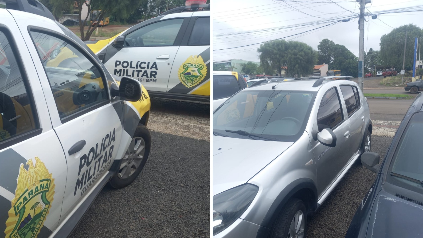 Embriagado, motorista de carro é preso após bater na lateral de viatura da PM em rodovia do Paraná