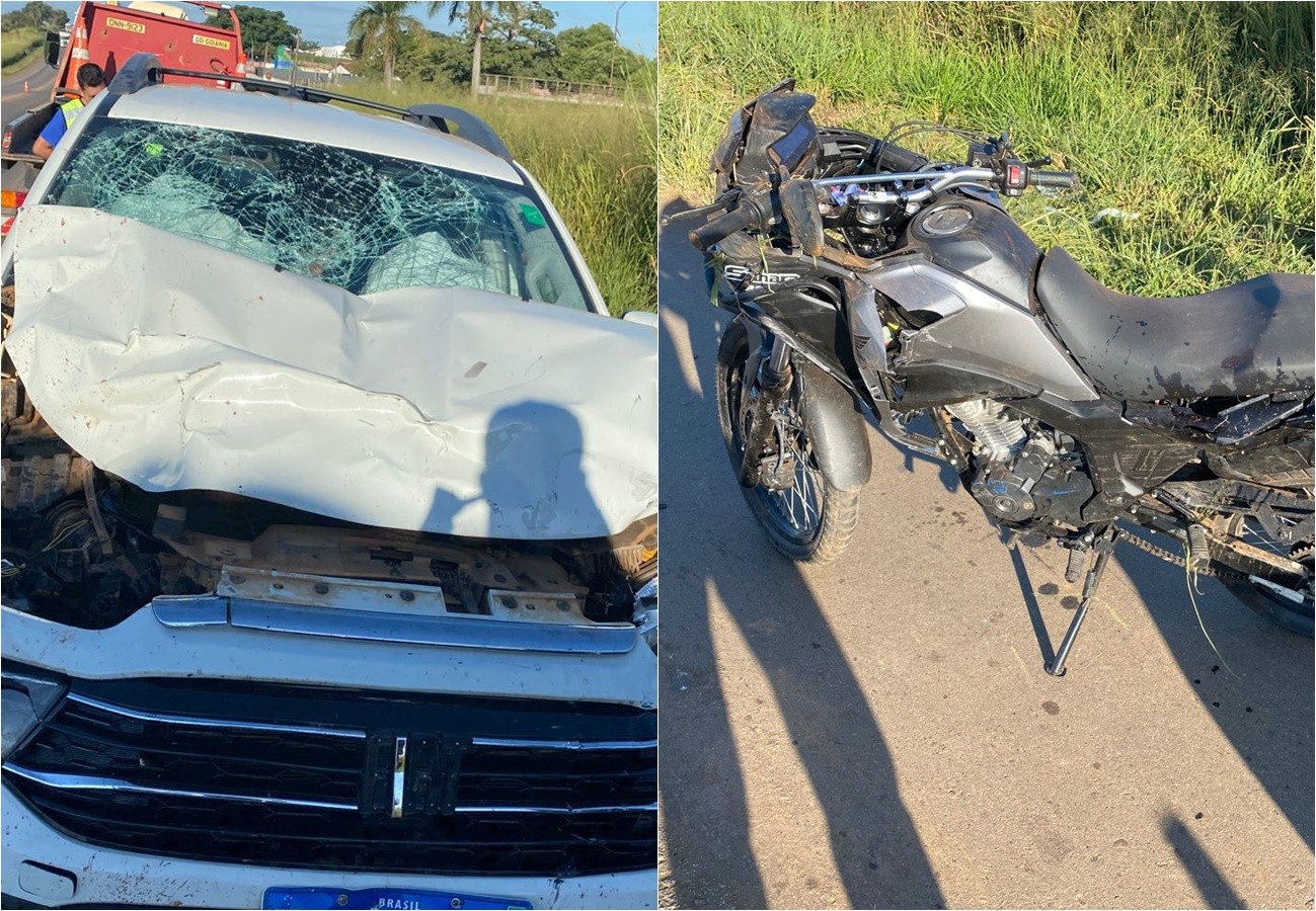Casal morre após batida entre moto e caminhonete na BR-262, em Luz 