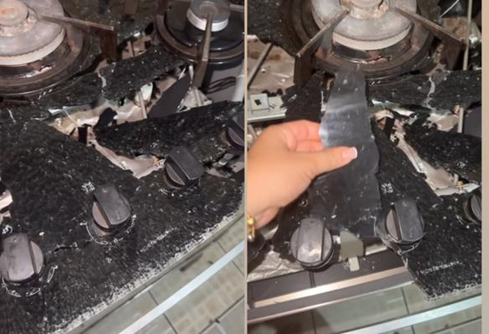 Em 2023, o fogão da casa do prefeito de Teresina, Dr. Pessoa, explodiu e espalhou estilhaços pela cozinha. | Foto: Reprodução