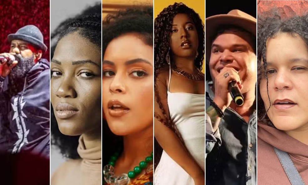 BaianaSystem, Luedji Luna, Rachel Reis, Sued Nunes, Tierry e Jadsa concorrem ao Grammy Latino 2025 — Foto: Arte/g1