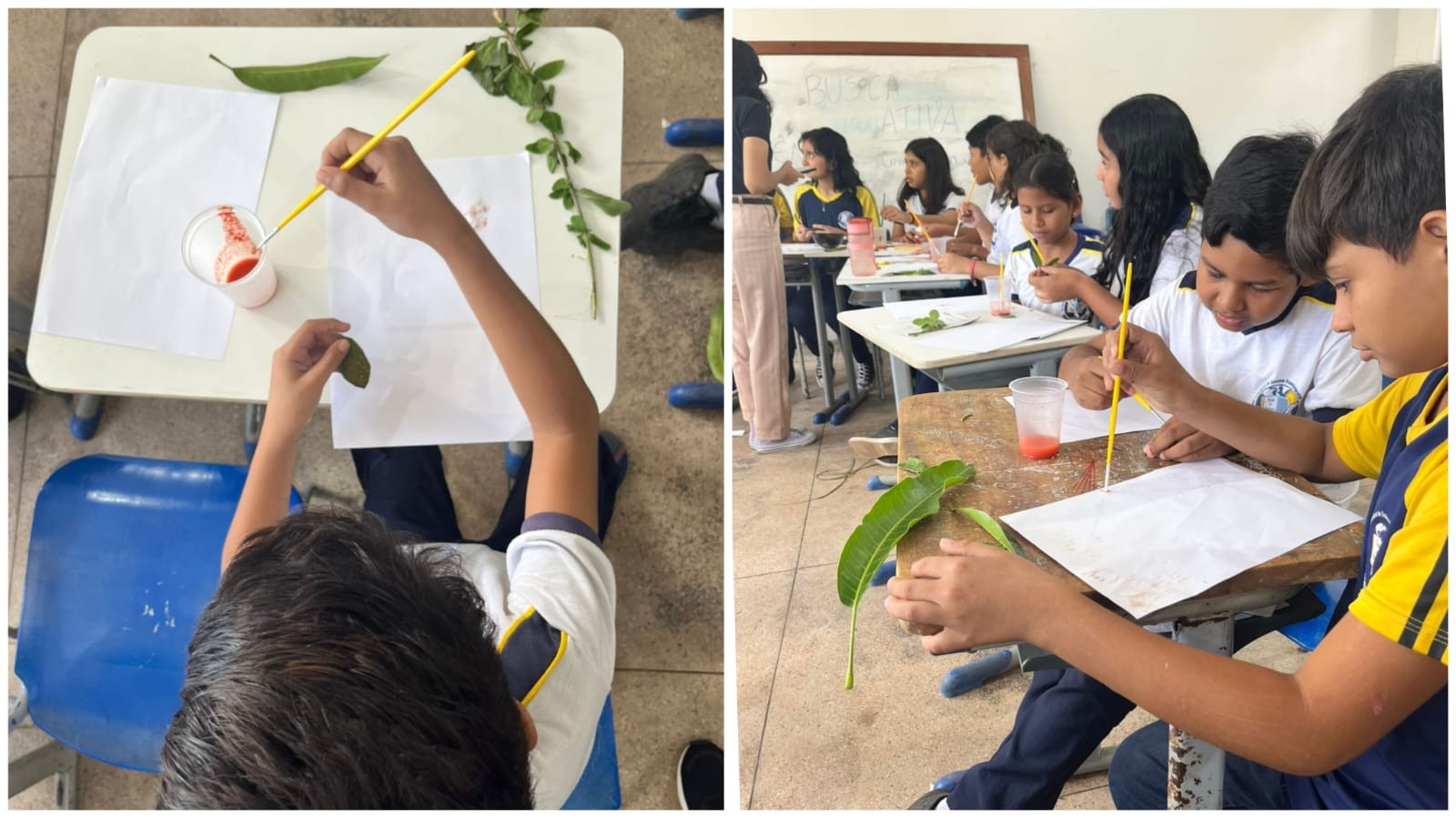 Cultura ancestral amazônica é abordada em oficina com alunos de escola estadual em Santarém