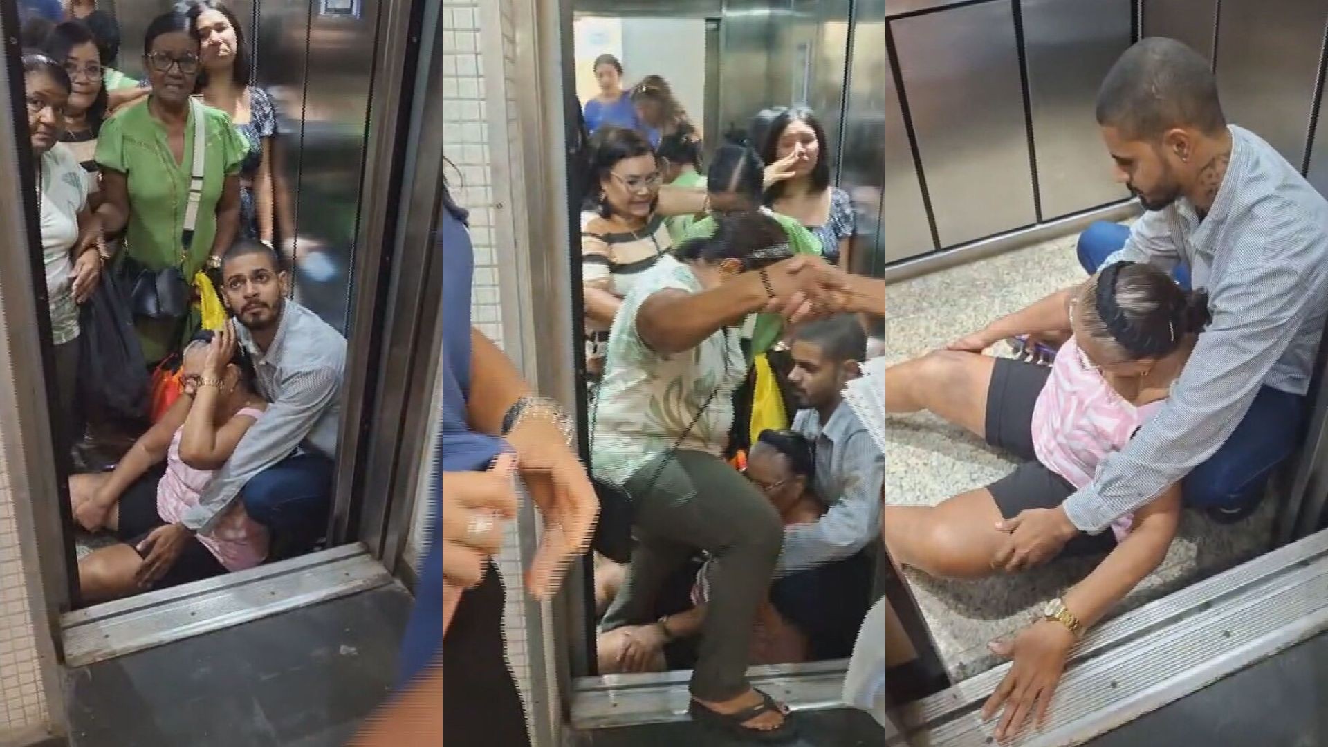 Elevador despenca nove andares em prédio comercial no Recife; acidente deixa grávida e idosa feridas