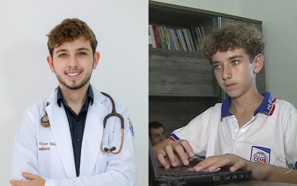 José Victor Teles se apresenta nas redes sociais como o 'médico mais jovem do Brasil' — Foto: Arquivo Pessoal
