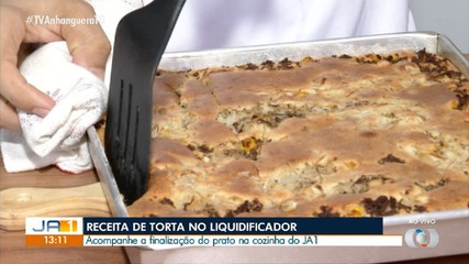 Confira a torta no liquidificador finalizada