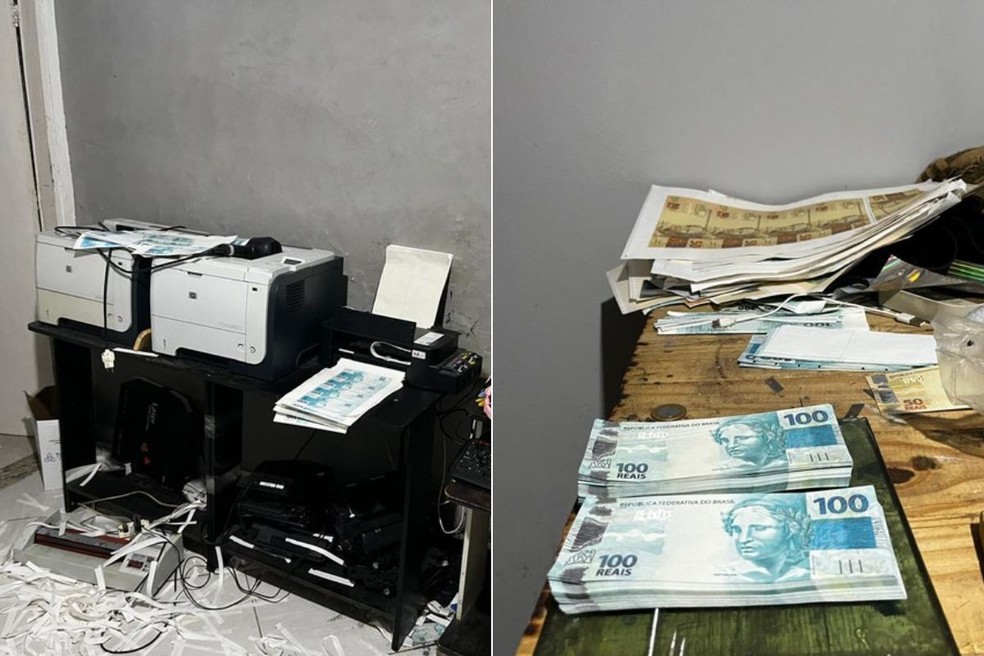 Quadrilha fabricou mais de R$ 30 milhões em notas falsas — Foto: Divulgação/Polícia Federal