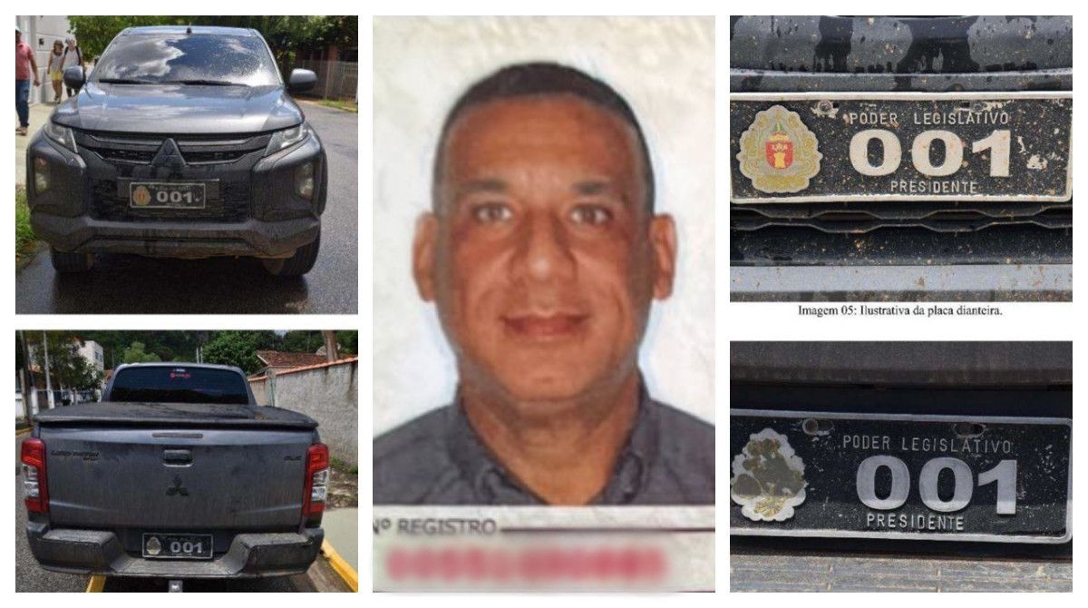 Chefe de gabinete do prefeito de Taboão da Serra, na Grande SP, é preso em flagrante com placa falsa do Poder Legislativo da cidade 