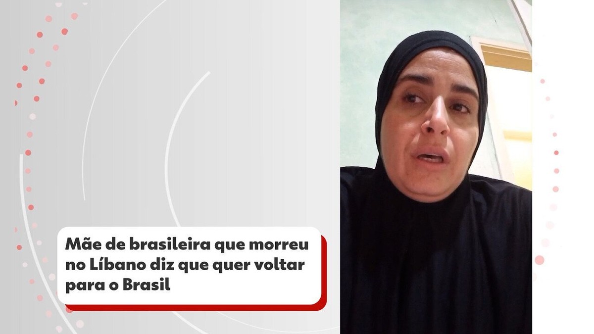 Mãe de brasileira morta no Líbano quer voltar para o Brasil: 'Fiquei sem filha e sem marido, quero ir embora daqui'
