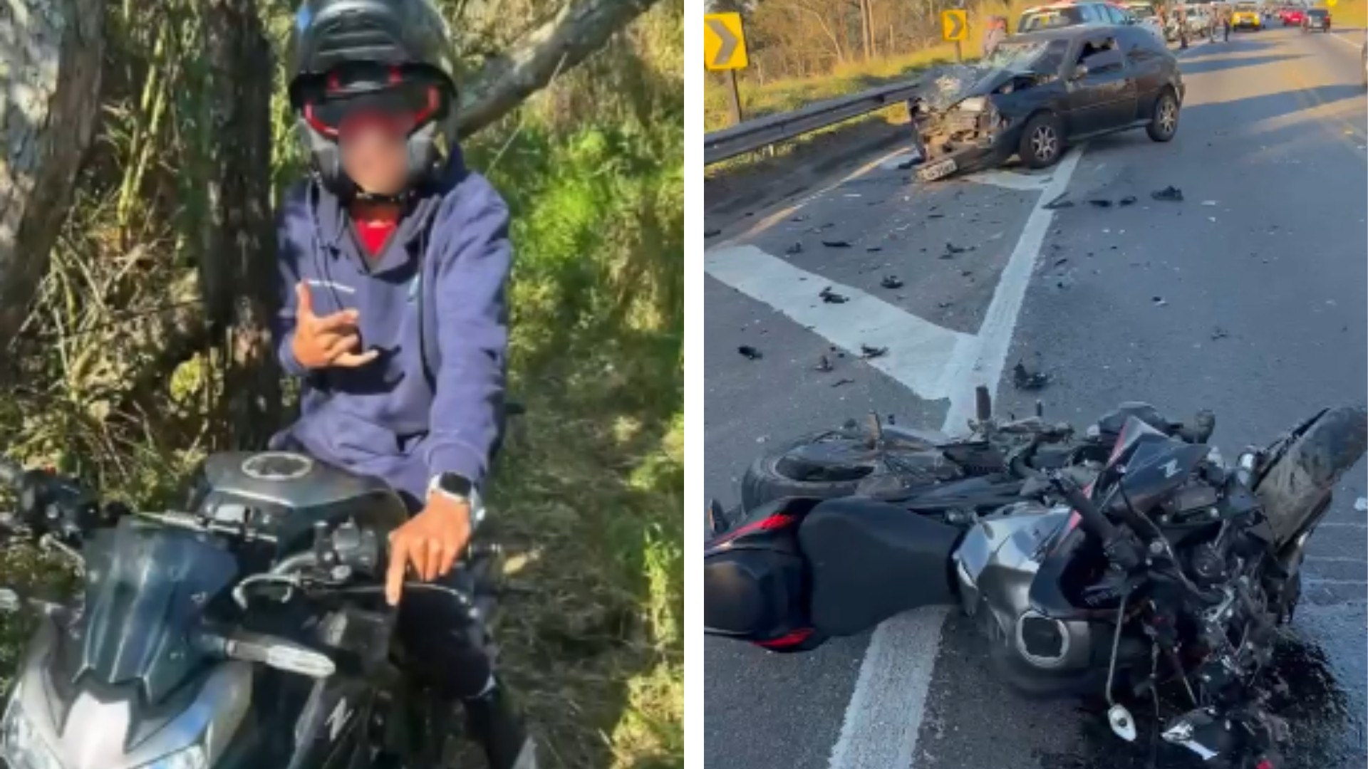 Dupla zomba da PM em vídeo, bate moto roubada em fuga e um morre no interior de SP