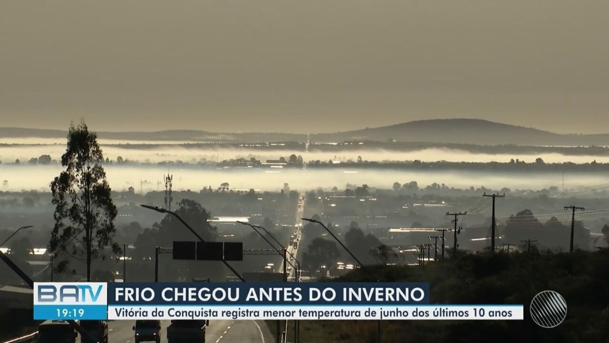 Vitória Da Conquista Na Bahia Registra A Menor Temperatura Em Mais De 10 Anos No Mês De Junho 1010