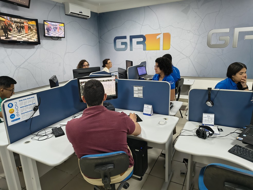 Redação da TV Grande Rio — Foto: Emerson Rocha / g1 Petrolina
