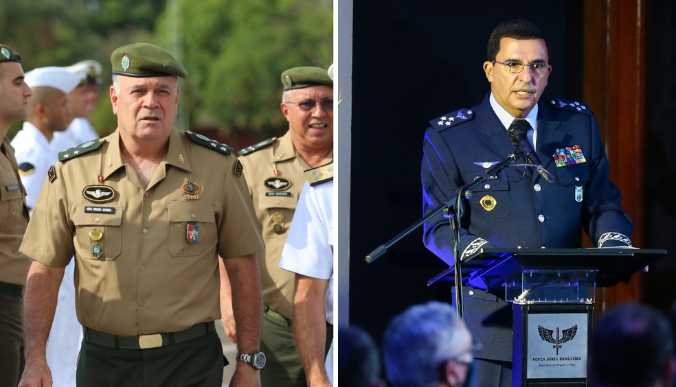 O ex-comandante do Exército, Marco Freire Gomes, e ex-comandante da FAB, Carlos Baptista Junior — Foto: Fabio Rodrigues Pozzebom/Agência Brasil