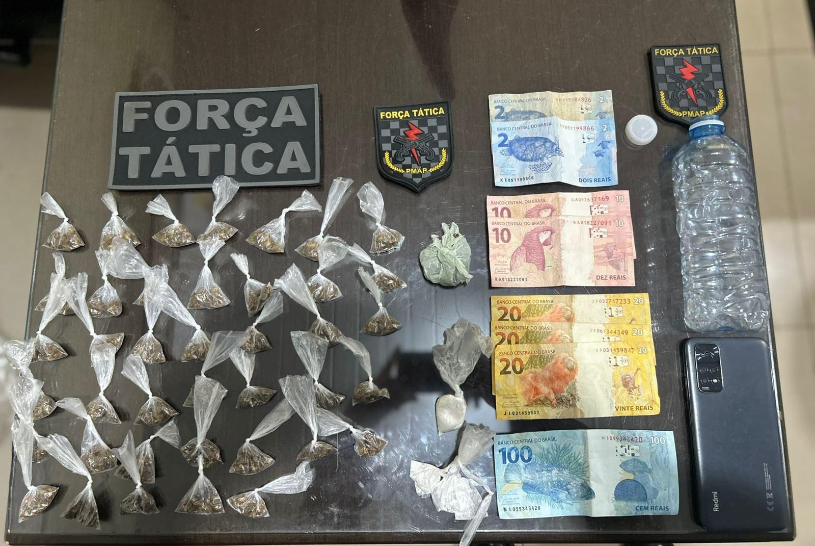 Durante patrulhamento na Zona Sul de Macapá, polícia apreende porções de drogas 