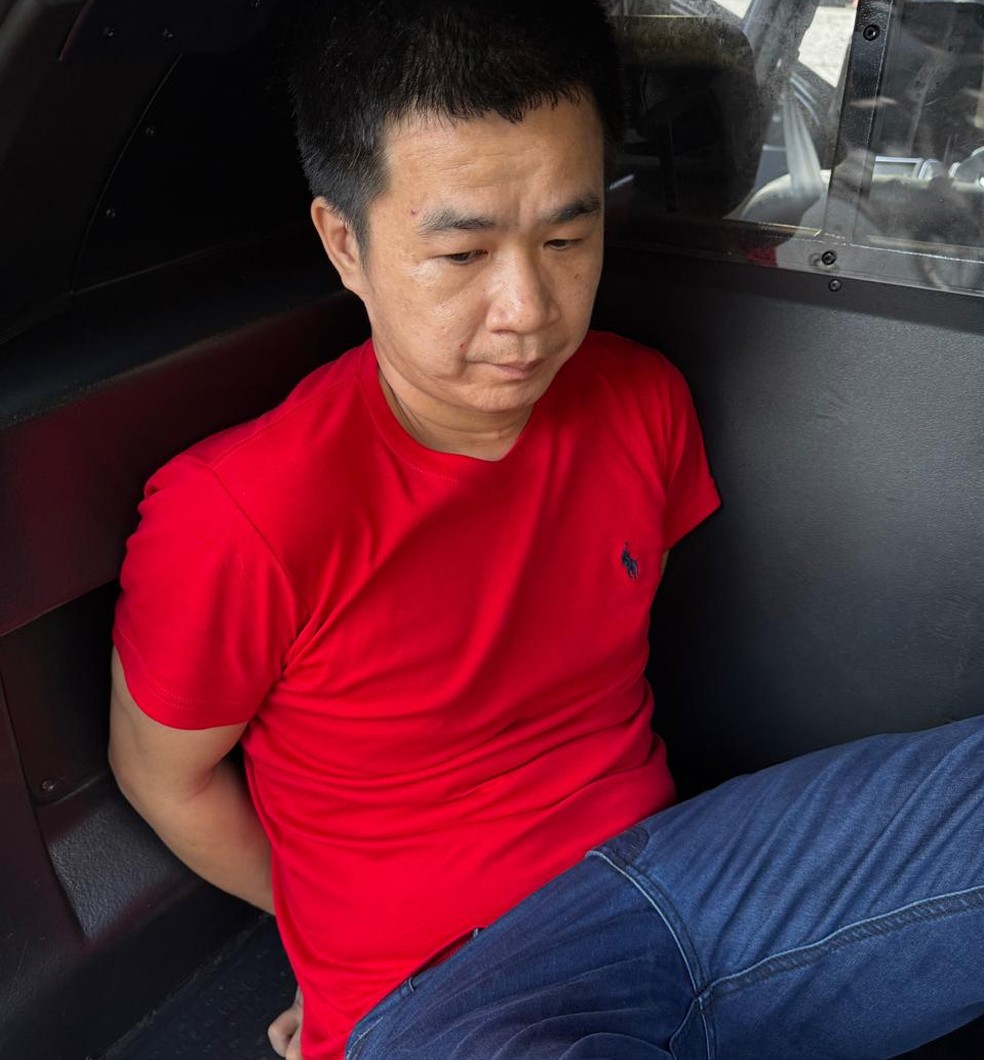 Xau ao ser preso em Carapicuíba, em São Paulo, na segunda-feira — Foto: Reprodução