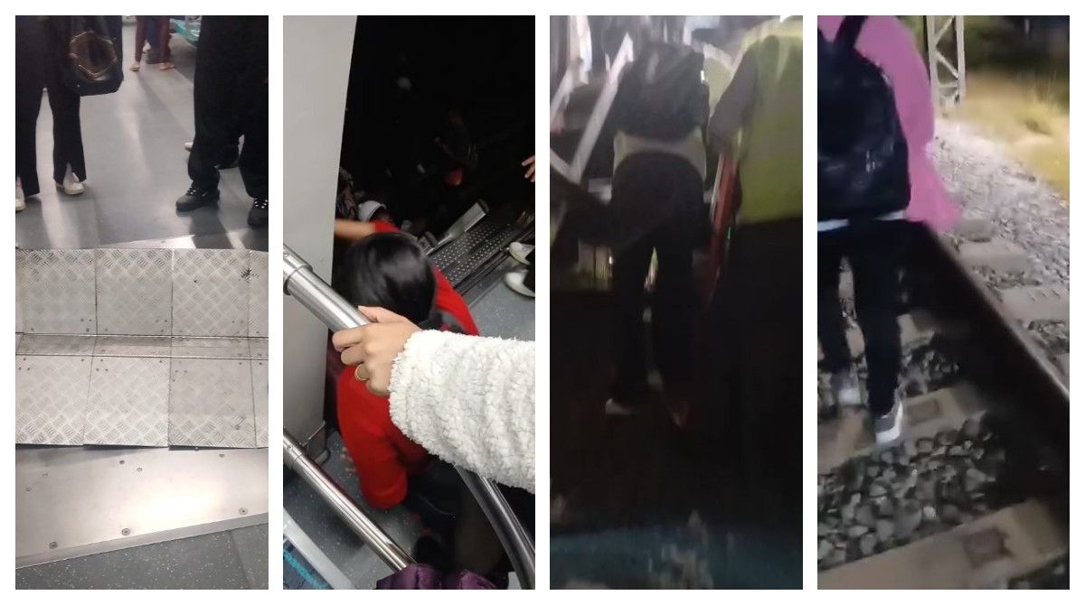 VÍDEO: Trem da Linha 9-Esmeralda apresenta 'desalinhamento' e passageiros são obrigados a descer dos vagões e caminhar nos trilhos