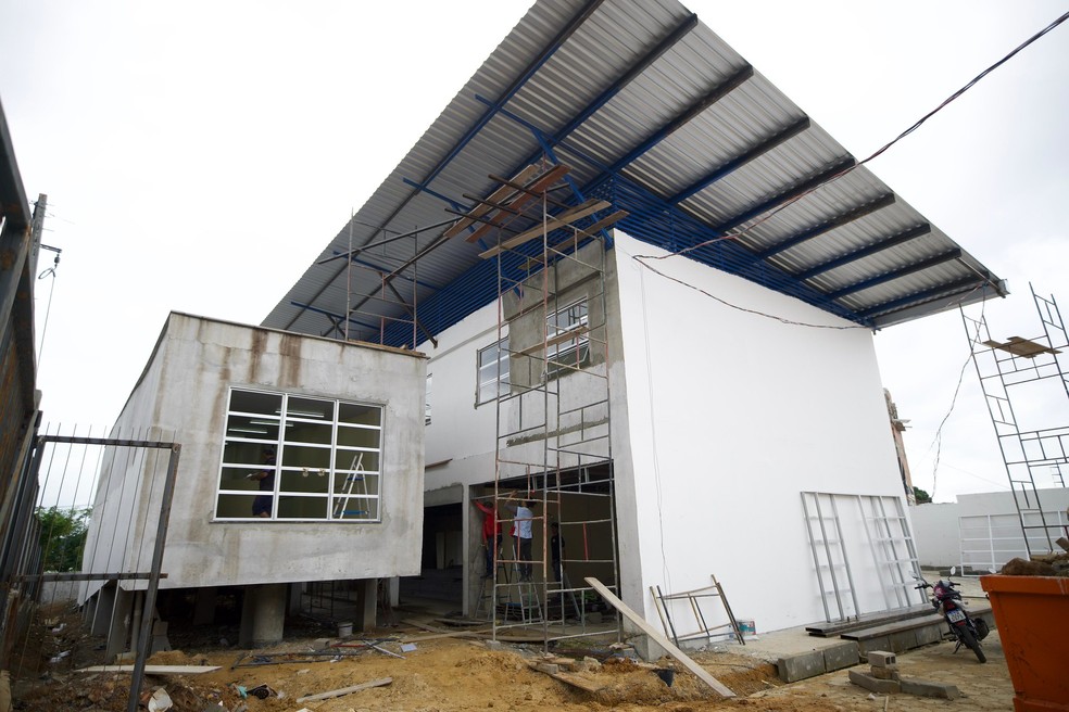 Obras em nova Unidade Básica de Saúde (UBS) que deve ser entregue pela Prefeitura de Manaus, em 2025. — Foto: Divulgação/Prefeitura de Manaus