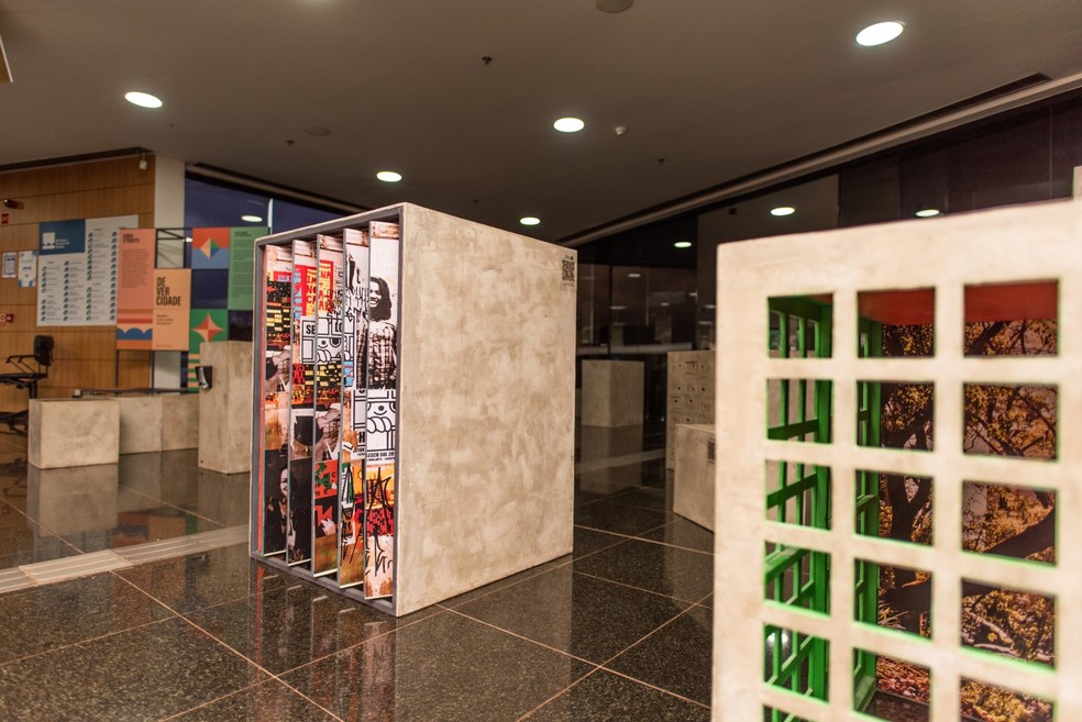 Exposição na Biblioteca Nacional de Brasília. — Foto: Vanessa Aciolly/Divulgação