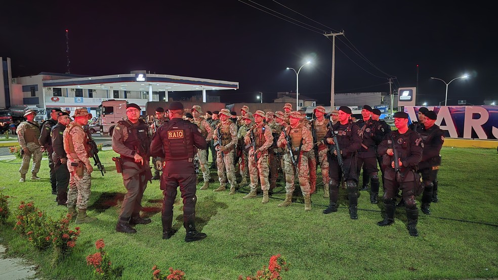 Após tiroteio com um morto e quatro feridos, polícia realiza operação em Varjota, interior do Ceará — Foto: SSPDS/Divulgação
