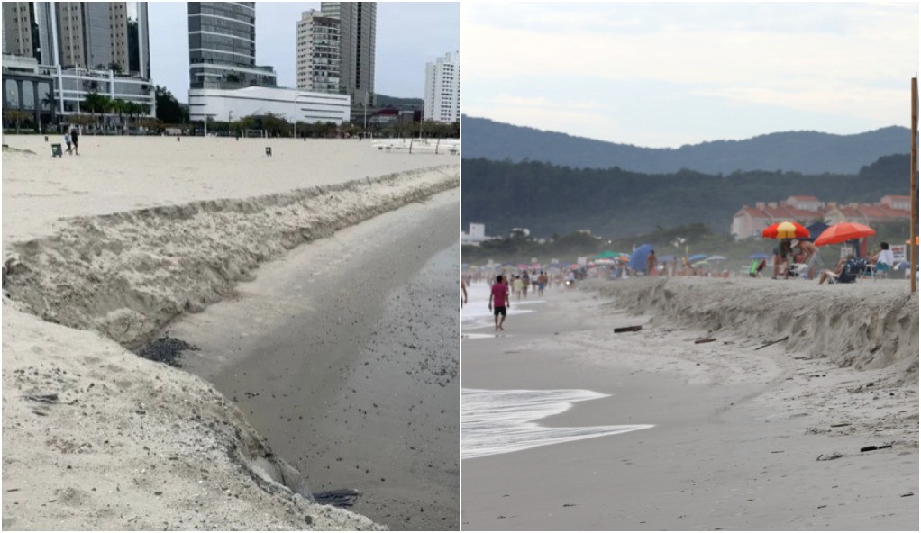 O que explica surgimento de 'degraus' em praias de Jurerê e Balneário Camboriú após alargamentos de faixas de areia 