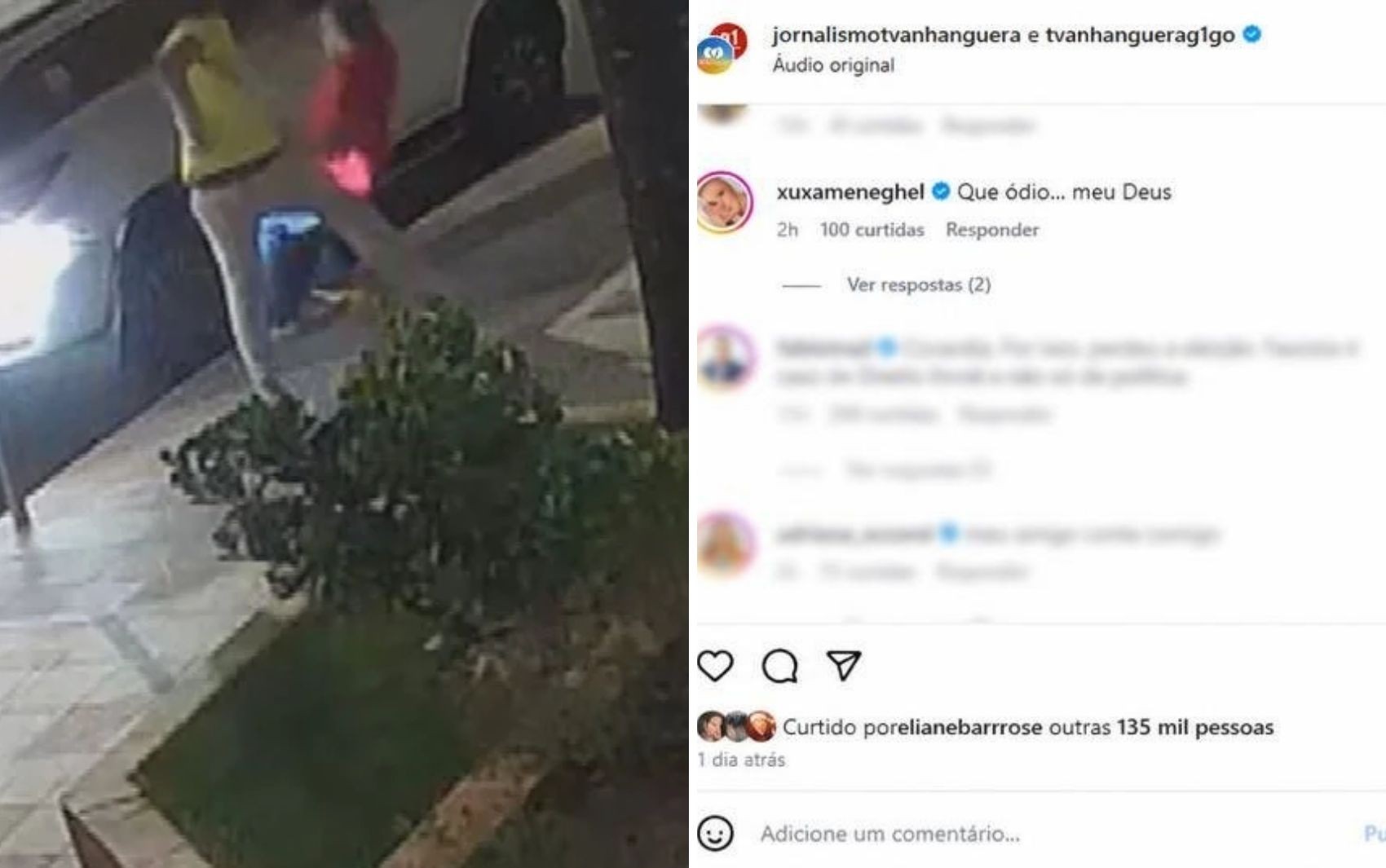 'Que ódio... meu Deus' — Xuxa comenta caso de pastor agredido por estar com camiseta vermelha no dia da eleição em Goiânia