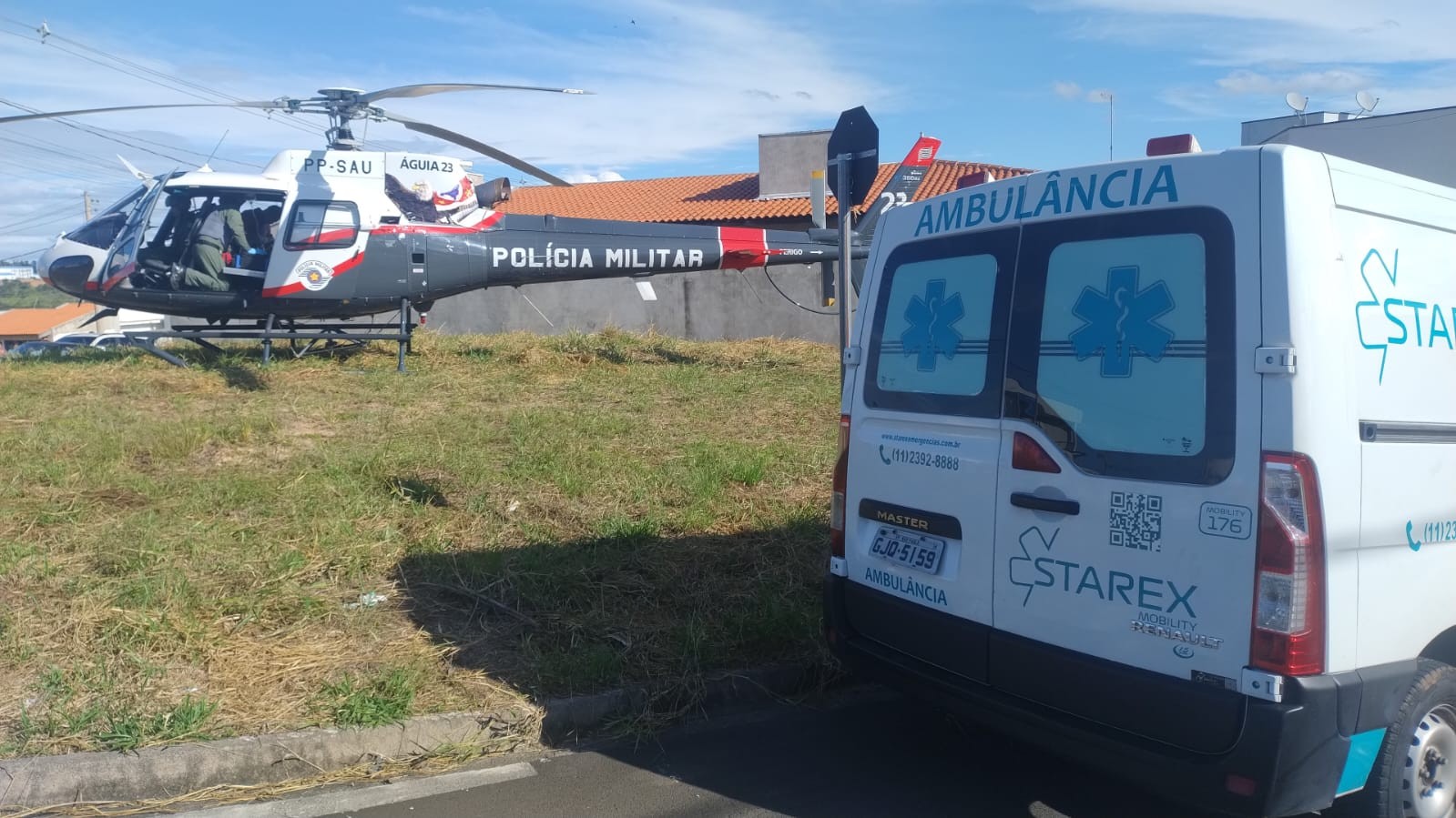 Criança é socorrida por equipe do Helicóptero Águia após se afogar em Salto