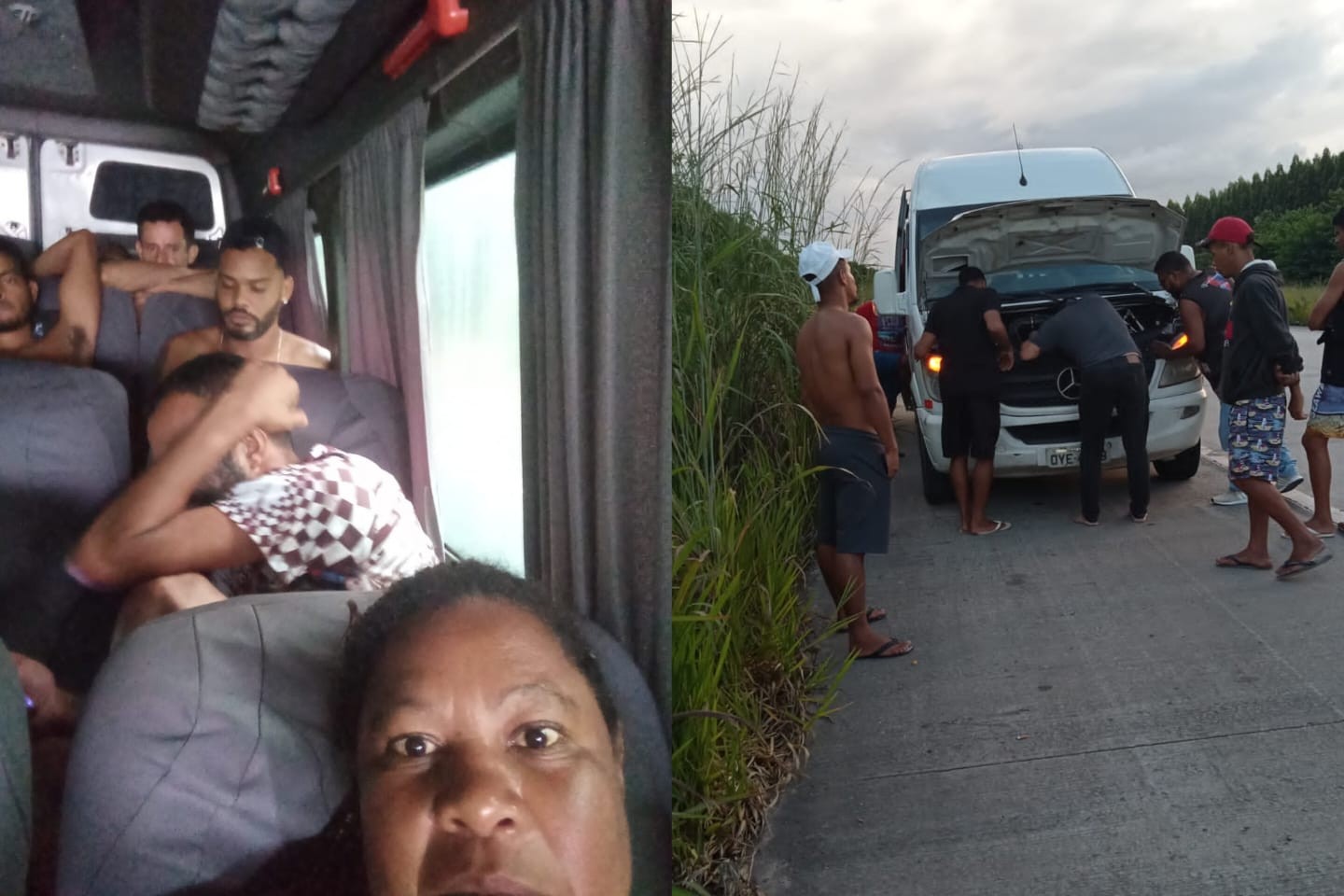 Van com trabalhadores resgatados no ES quebra na estrada e atrasa chegada em Alagoas