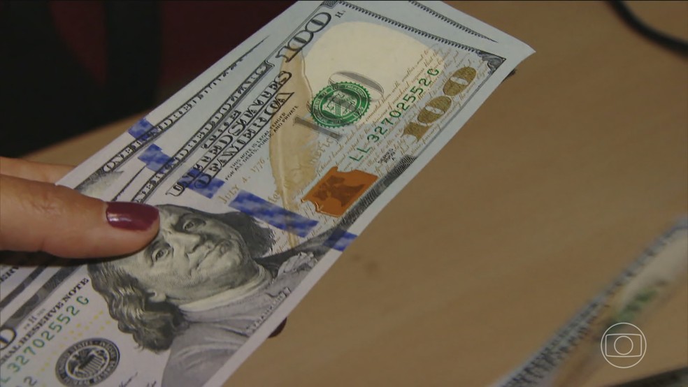 Nota de dólar — Foto: Jornal Nacional/ Reprodução