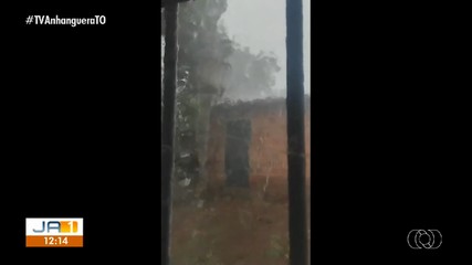 Telespectadora compartilha imagens da chuva em Pindorama