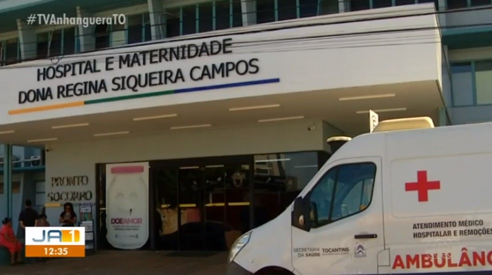 Profissionais do Dona Regina liberaram a gestante mesmo com contrações — Foto: TV Anhanguera/Reprodução