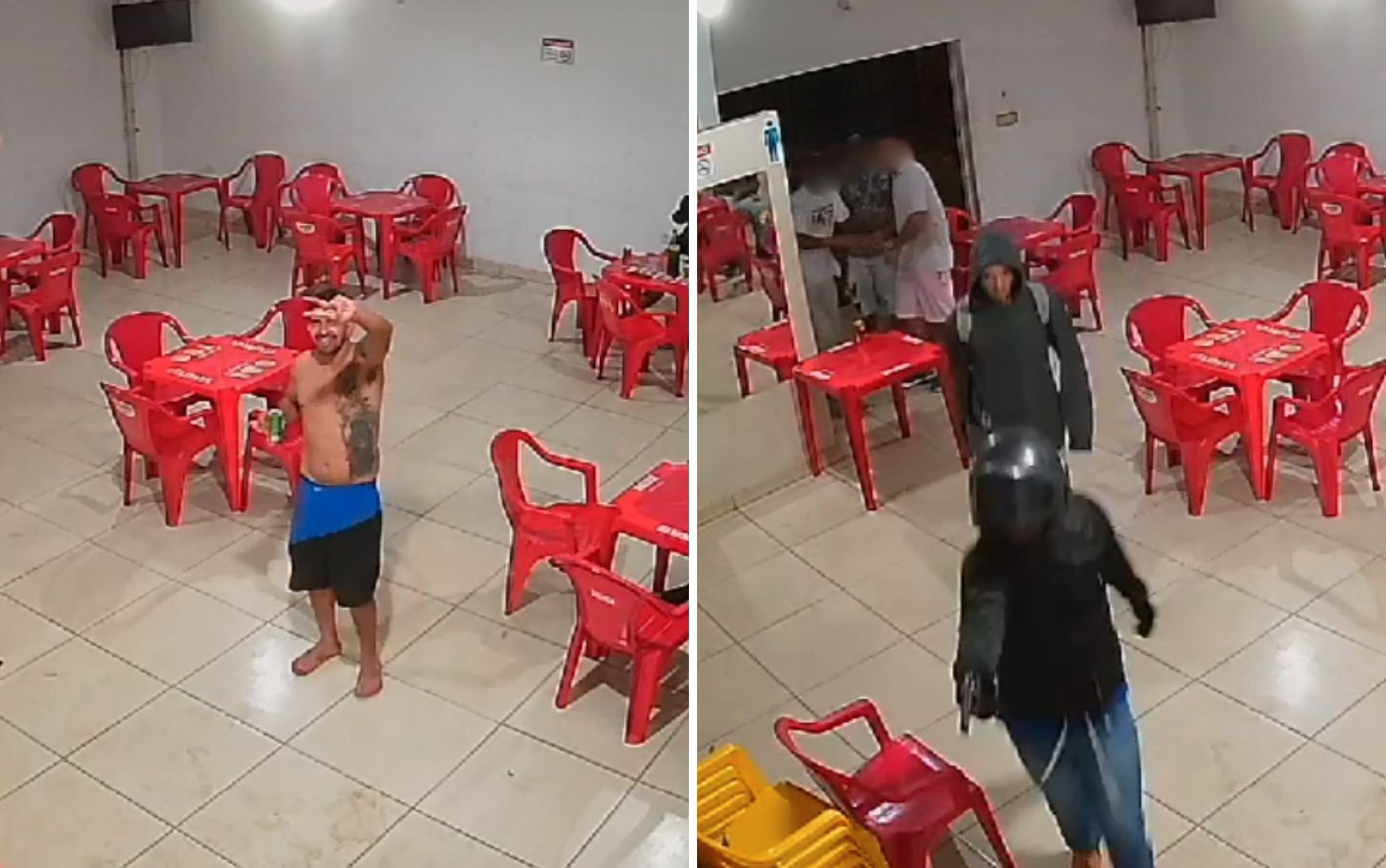 Vídeo mostra quando criminosos invadem bar e matam a tiros homem que comemorava aniversário