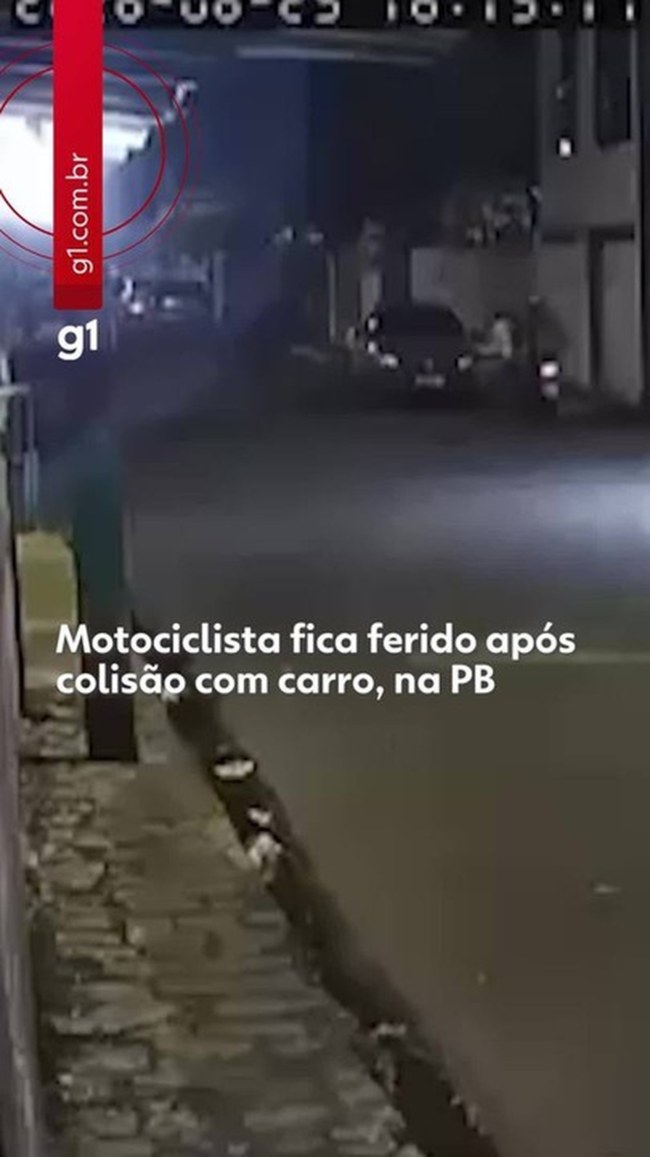Motociclista fica ferido após carro invadir via preferencial, na Grande João Pessoa; VÍDEO