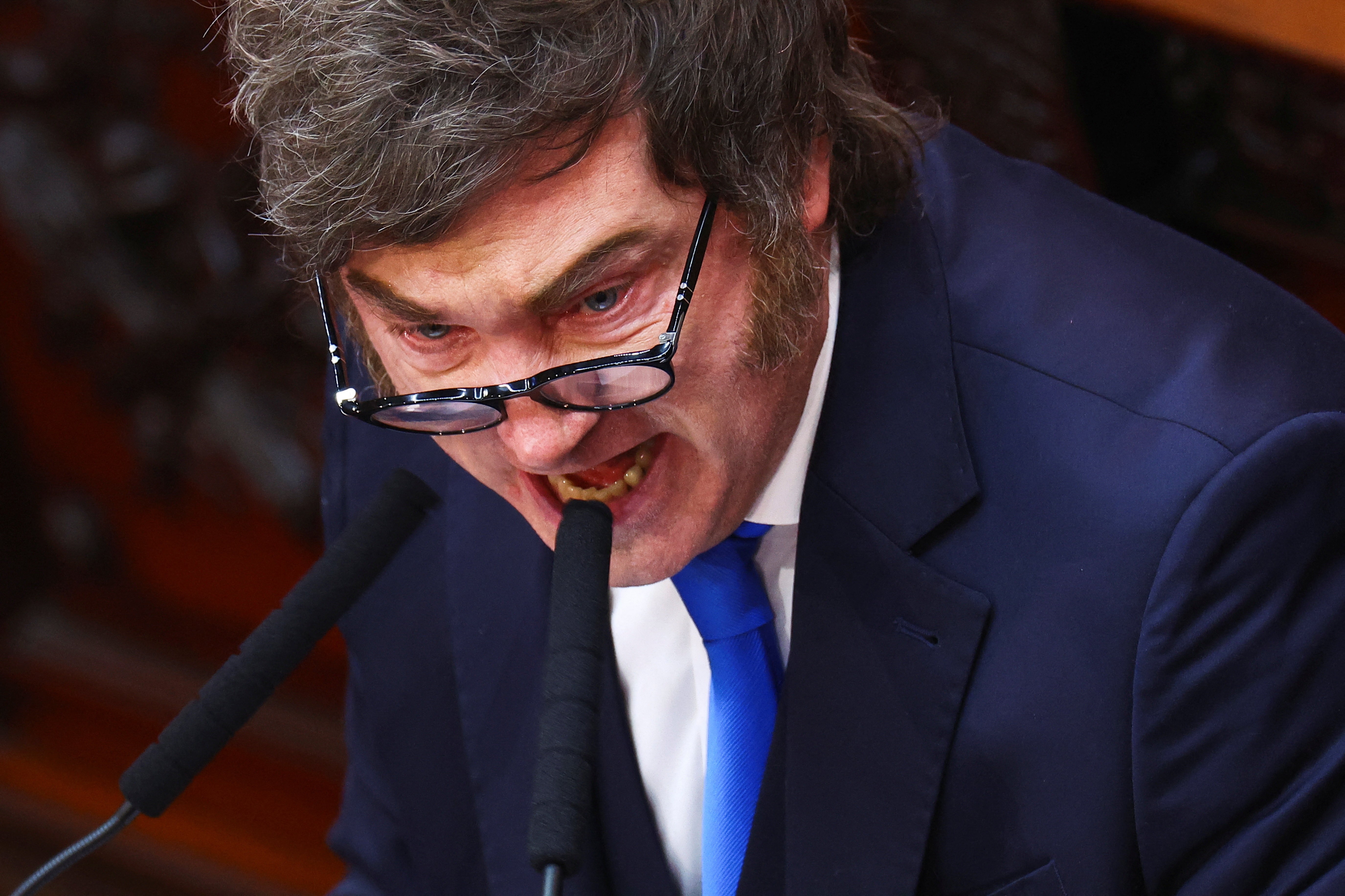 Milei ataca oposição em discurso inflamado no Congresso da Argentina: 'Bando de ladrões, delinquentes'; VÍDEO