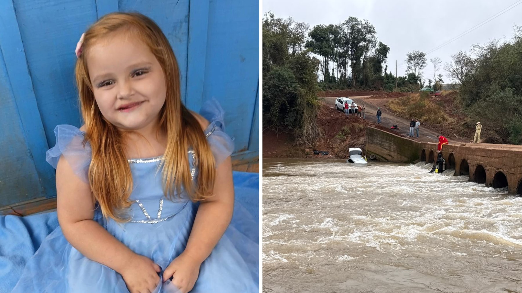 Carro de família cai de ponte e criança de 4 anos desaparece em rio, no Paraná; corpo foi encontrado 13 horas depois
