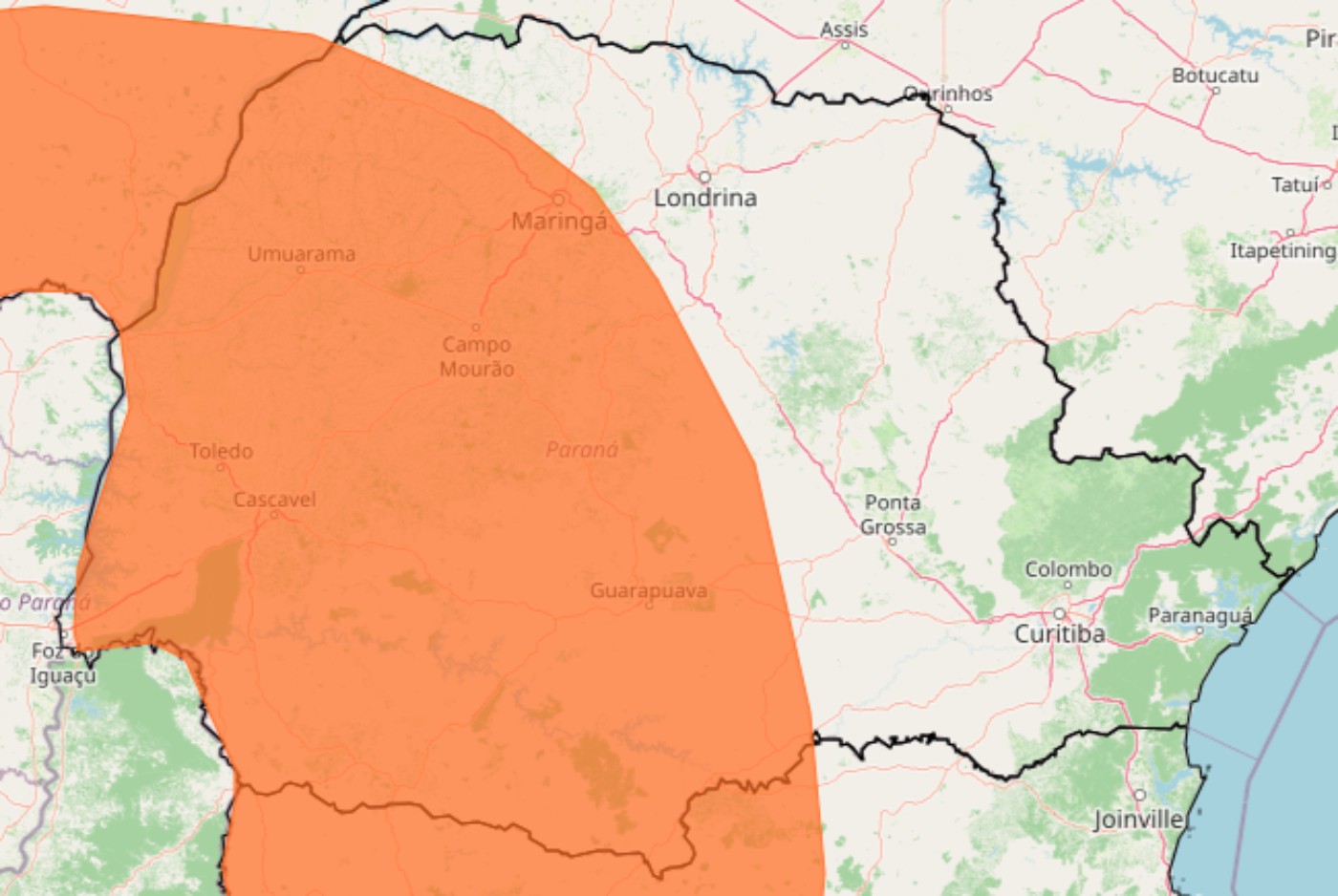 Norte Pioneiro e 260 Cidades do Paraná em Alerta Laranja para Tempestades