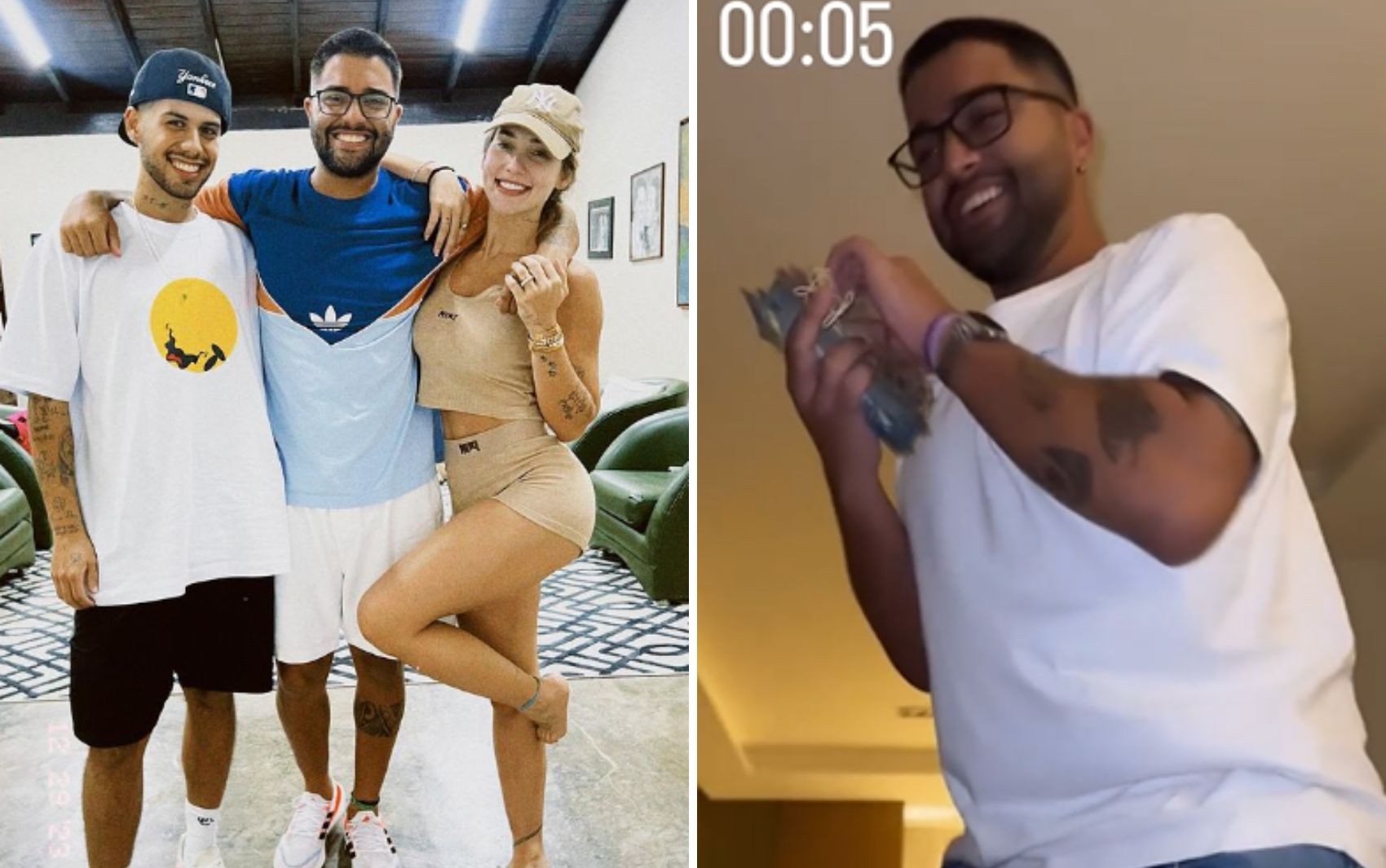 Virginia e Zé Felipe dão R$ 20 mil de presente a funcionário; vídeo