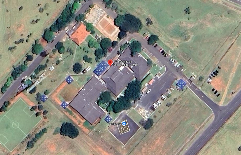 19º Batalhão da Polícia Militar, conhecido como 'Papudinha', no DF — Foto: Google Maps/Reprodução