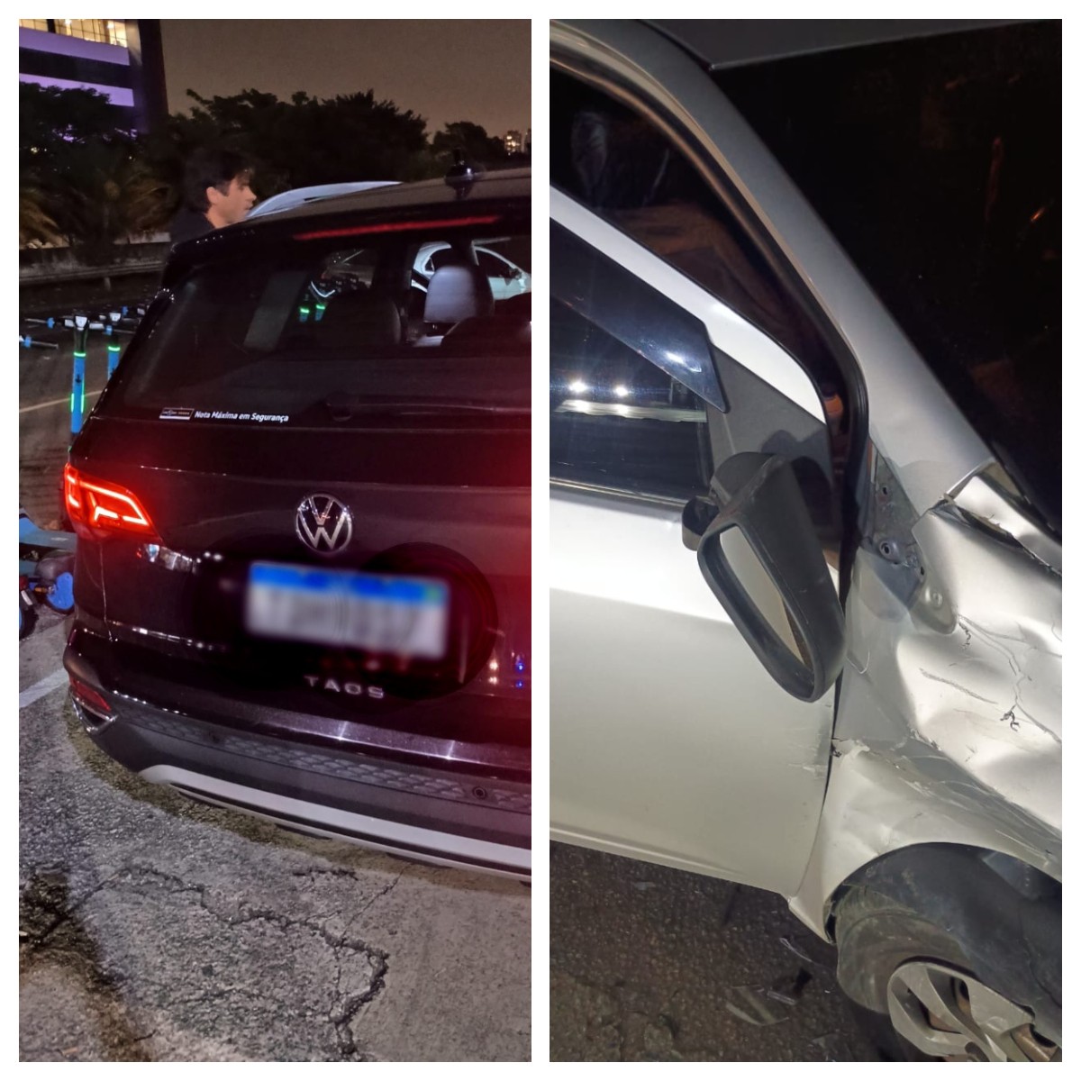 VÍDEO: Motorista mostra estragos em carro após acidente com Dado Dolabella em São Paulo