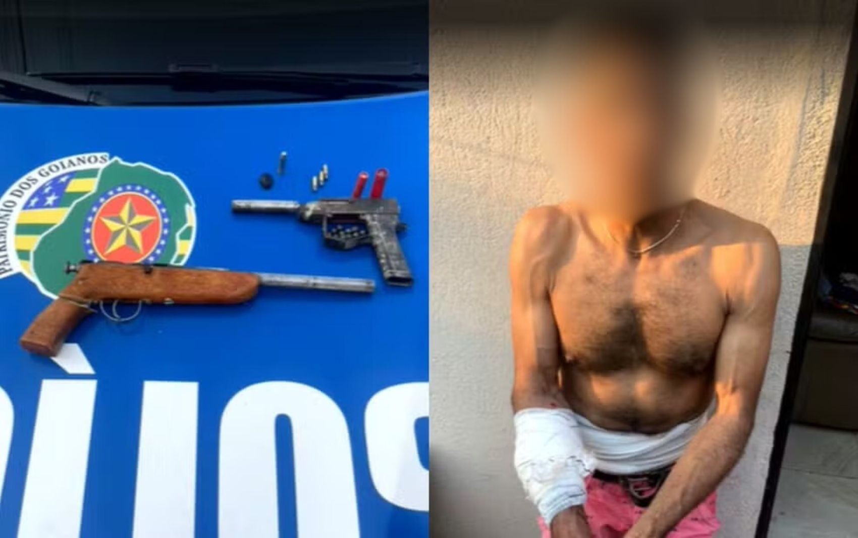 Homem leva tiro de arma que ele mesmo fabricou e conta à polícia que foi assaltado, diz PM