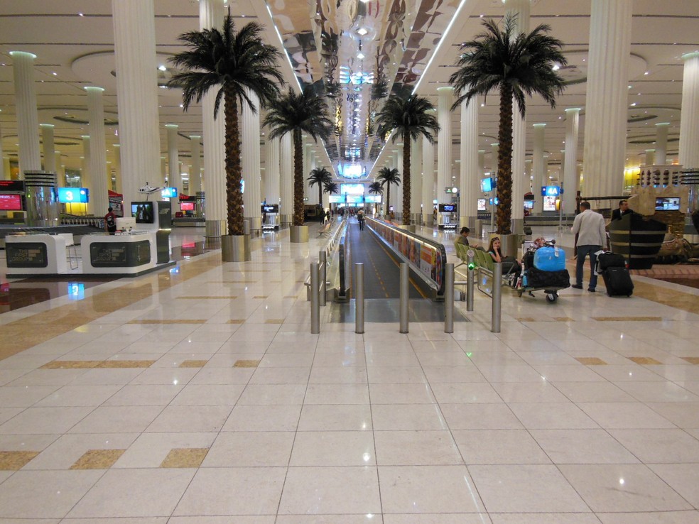 Aeroporto de Dubai usa pedra brasileira "Itaúnas". Espírito Santo — Foto: Divulgação