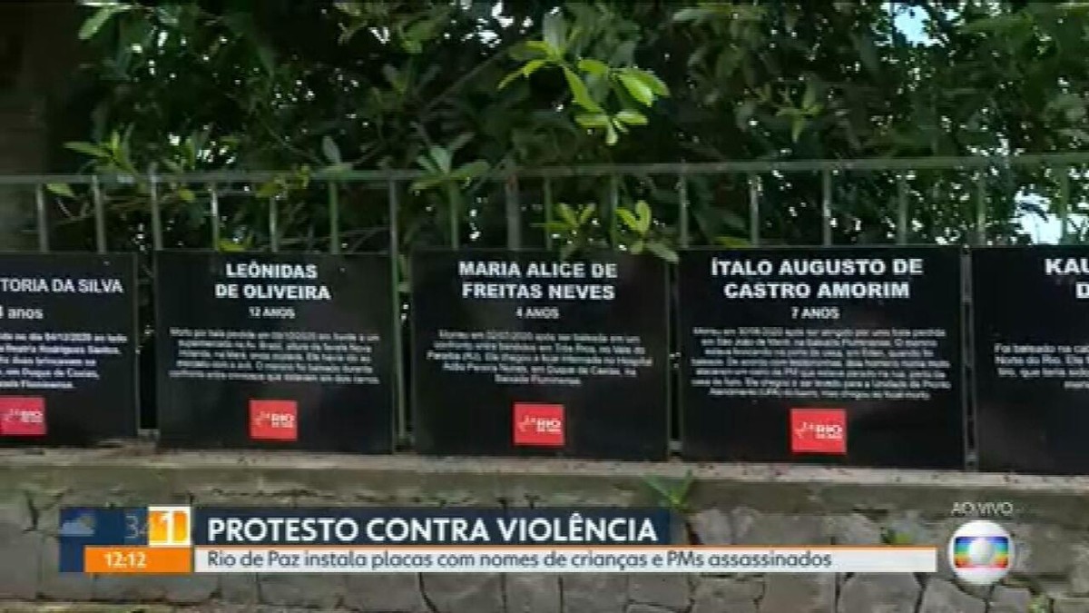 Ong Rio De Paz Faz Homenagem A Crian As E Policiais Mortos Rio De Janeiro G