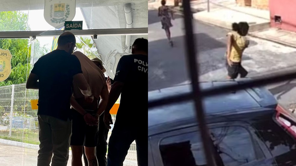 Suspeito de envolvimento na morte de jovem em Teresina é preso temporariamente — Foto: Gabriely Corrêa - g1 / Câmera de segurança