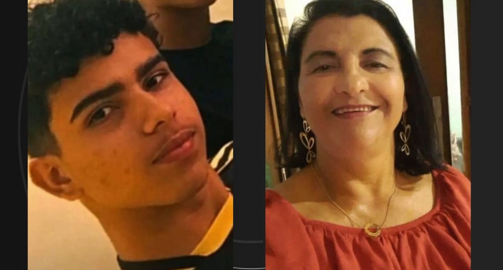 Wesley da Silva Pereira, de 17 anos, e Maria Vieira Sandro, de 59 anos, morreram em acidente entre carro e moto em Feira Grande, AL — Foto: Arquivo pessoal