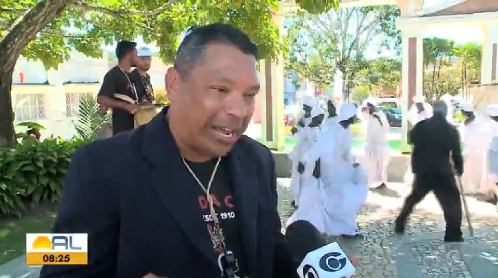 Coordenador do grupo 'Nega da Costa', Derlandson Lima — Foto: Reprodução/TV Gazeta