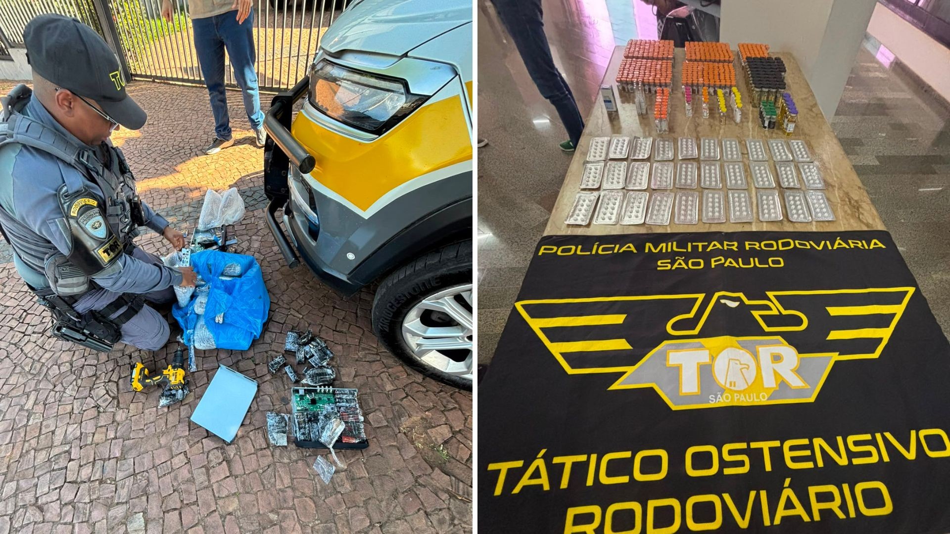 Polícia apreende carga de anabolizantes e remédios emagrecedores sem nota fiscal no interior de SP