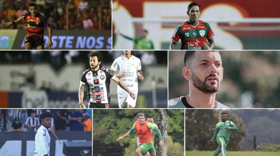 MP denunciou sete jogadores por manipulação no futebol, Goiás — Foto: Montagem/g1 Goiás