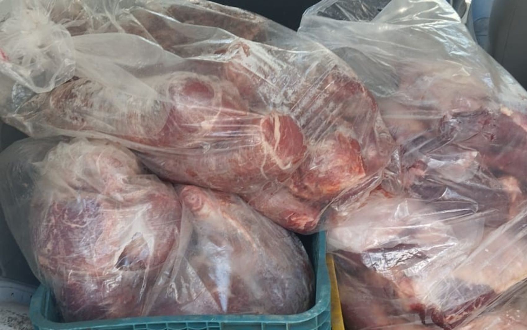 Caminhão que transportava 330 kg de carne imprópria é apreendido em Salvador; alimento tinha inseto e estava malconservado