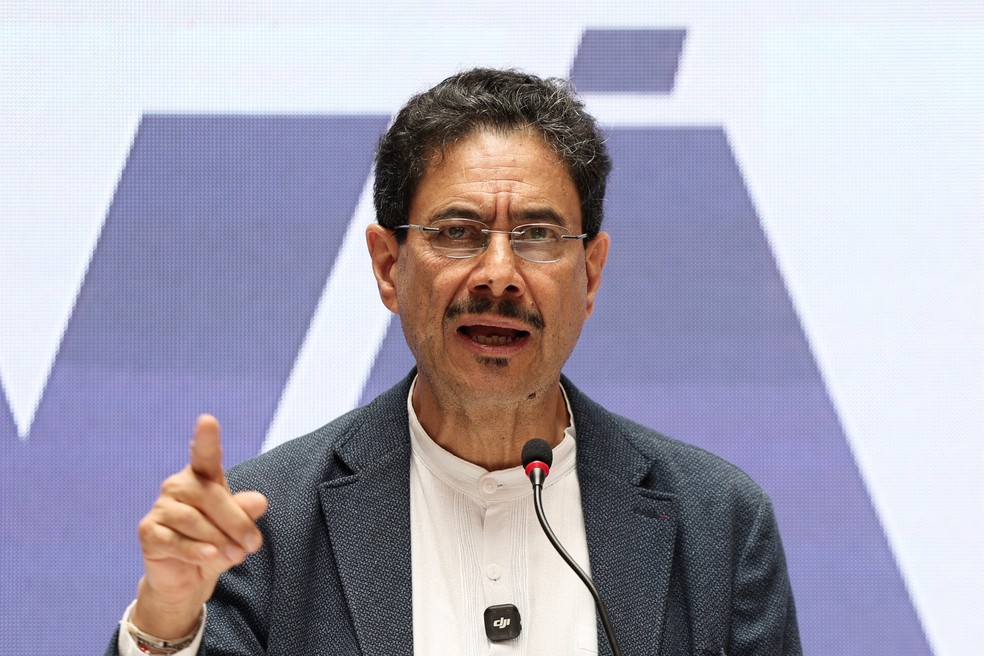 Candidato presidencial colombiano Iván Cepeda. Foto de maio de 2026. — Foto: REUTERS/Luisa Gonzalez